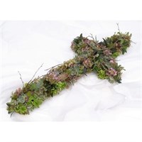 With Sympathy Flowers - Woodland Cross - 3ft